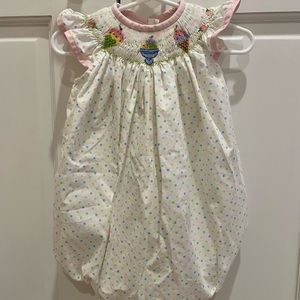 Smocked Ice Cream Bubble, size 18 Mos